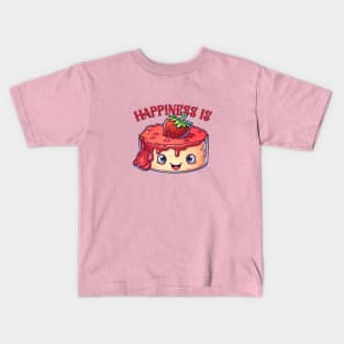 Happiness Is Cheesecake Kids T-Shirt